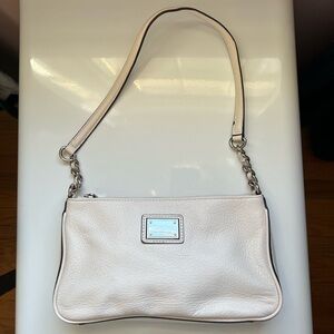 Calvin Klein Cream Shoulder Leather Bag